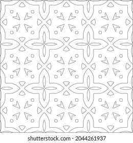 floral pattern background.Repeating geometric pattern from striped elements.  Black pattern. 