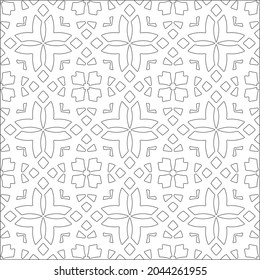 floral pattern background.Repeating geometric pattern from striped elements.  Black pattern. 