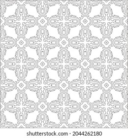fondo de patrón floral.Patrón geométrico repetido a partir de elementos rayados.  Patrón negro. 