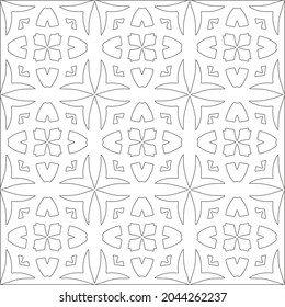 floral pattern background.Repeating geometric pattern from striped elements.  Black pattern. 