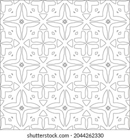 floral pattern background.Repeating geometric pattern from striped elements.  Black pattern. 