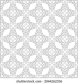 floral pattern background.Repeating geometric pattern from striped elements.  Black pattern. 