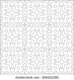 floral pattern background.Repeating geometric pattern from striped elements.  Black pattern. 