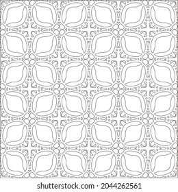 floral pattern background.Repeating geometric pattern from striped elements.  Black pattern. 