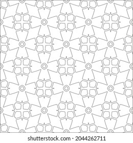 floral pattern background.Repeating geometric pattern from striped elements.  Black pattern. 