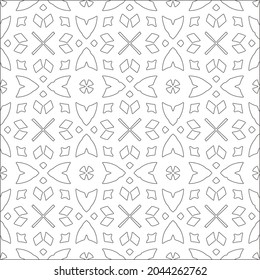 fondo de patrón floral.Patrón geométrico repetido a partir de elementos rayados.  Patrón negro. 