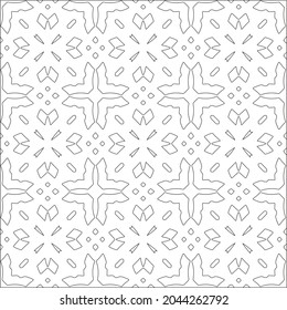 Blumenmuster Hintergrund.Wiederholung geometrischer Muster aus gestreiften Elementen.  Schwarzes Muster. 