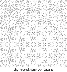 floral pattern background.Repeating geometric pattern from striped elements.  Black pattern. 