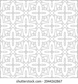 floral pattern background.Repeating geometric pattern from striped elements.  Black pattern. 