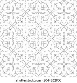 floral pattern background.Repeating geometric pattern from striped elements.  Black pattern. 