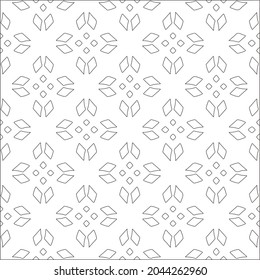 floral pattern background.Repeating geometric pattern from striped elements.  Black pattern. 