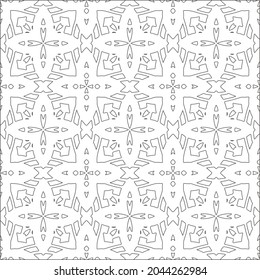 Blumenmuster Hintergrund.Wiederholung geometrischer Muster aus gestreiften Elementen.  Schwarzes Muster. 
