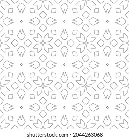 fondo de patrón floral.Patrón geométrico repetido a partir de elementos rayados.  Patrón negro. 