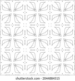 floral pattern background.Repeating geometric pattern from striped elements.  Black pattern. 