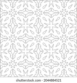 floral pattern background.Repeating geometric pattern from striped elements.  Black pattern. 