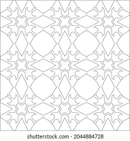floral pattern background.Repeating geometric pattern from striped elements.  Black pattern. 