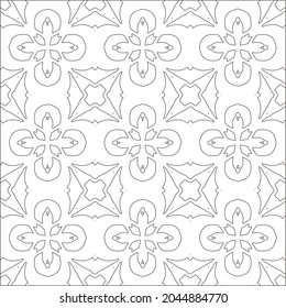 floral pattern background.Repeating geometric pattern from striped elements.  Black pattern. 