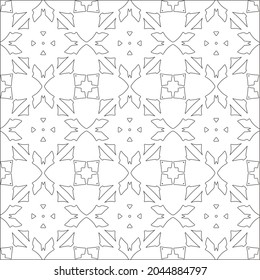 floral pattern background.Repeating geometric pattern from striped elements.  Black pattern. 