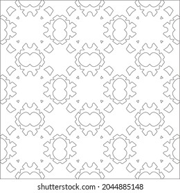 fondo de patrón floral.Patrón geométrico repetido a partir de elementos rayados.  Patrón negro. 