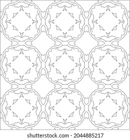 floral pattern background.Repeating geometric pattern from striped elements.  Black pattern. 