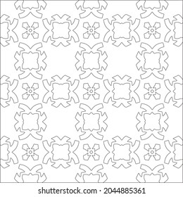 fondo de patrón floral.Patrón geométrico repetido a partir de elementos rayados.  Patrón negro. 