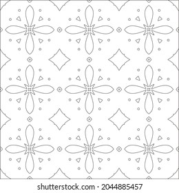 floral pattern background.Repeating geometric pattern from striped elements.  Black pattern. 