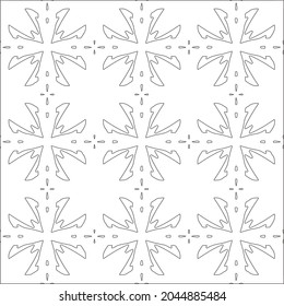 Blumenmuster Hintergrund.Wiederholung geometrischer Muster aus gestreiften Elementen.  Schwarzes Muster. 