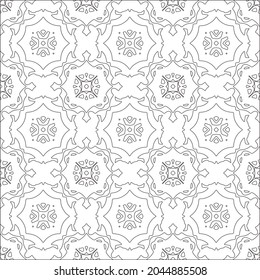 floral pattern background.Repeating geometric pattern from striped elements.  Black pattern. 