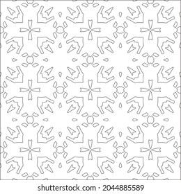 floral pattern background.Repeating geometric pattern from striped elements.  Black pattern. 