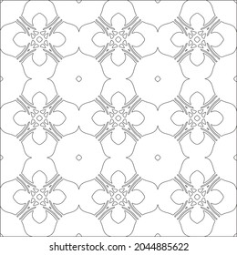 floral pattern background.Repeating geometric pattern from striped elements.  Black pattern. 
