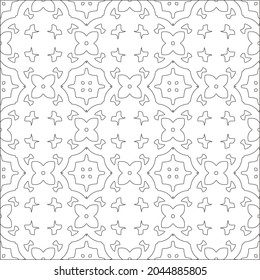 floral pattern background.Repeating geometric pattern from striped elements.  Black pattern. 