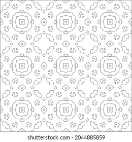 floral pattern background.Repeating geometric pattern from striped elements.  Black pattern. 