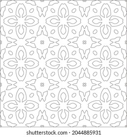 Blumenmuster Hintergrund.Wiederholung geometrischer Muster aus gestreiften Elementen.  Schwarzes Muster. 