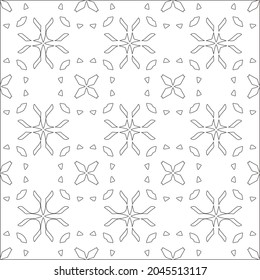 fondo de patrón floral.Patrón geométrico repetido a partir de elementos rayados.  Patrón negro. 