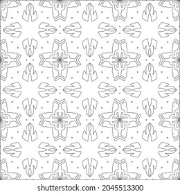 floral pattern background.Repeating geometric pattern from striped elements.  Black pattern. 