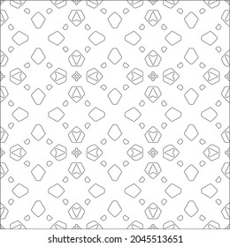 floral pattern background.Repeating geometric pattern from striped elements.  Black pattern. 