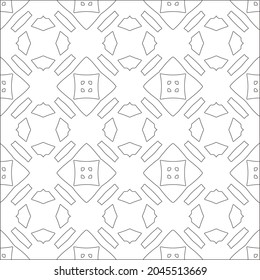 floral pattern background.Repeating geometric pattern from striped elements.  Black pattern. 