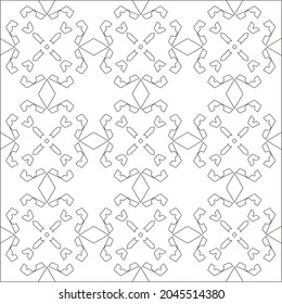 floral pattern background.Repeating geometric pattern from striped elements.  Black pattern. 