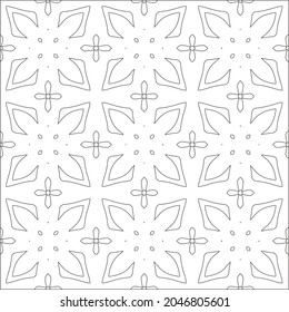 Blumenmuster Hintergrund.Wiederholung geometrischer Muster aus gestreiften Elementen.  Schwarzes Muster. 