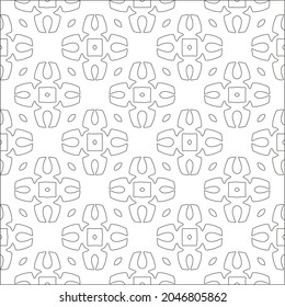 floral pattern background.Repeating geometric pattern from striped elements.  Black pattern. 