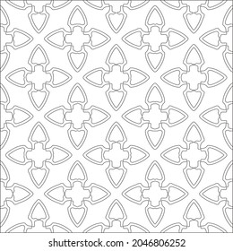 floral pattern background.Repeating geometric pattern from striped elements.  Black pattern. 