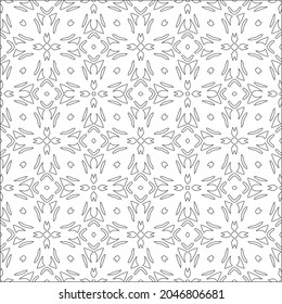 floral pattern background.Repeating geometric pattern from striped elements.  Black pattern. 