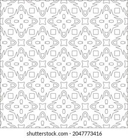 floral pattern background.Repeating geometric pattern from striped elements.  Black pattern. 