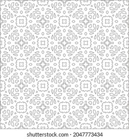 floral pattern background.Repeating geometric pattern from striped elements.  Black pattern. 
