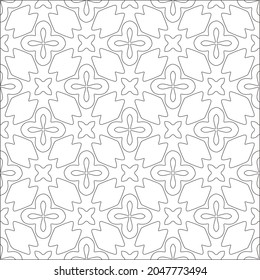 floral pattern background.Repeating geometric pattern from striped elements.  Black pattern. 
