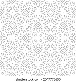 floral pattern background.Repeating geometric pattern from striped elements.  Black pattern. 
