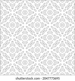 floral pattern background.Repeating geometric pattern from striped elements.  Black pattern. 
