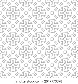 floral pattern background.Repeating geometric pattern from striped elements.  Black pattern. 

