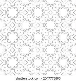 floral pattern background.Repeating geometric pattern from striped elements.  Black pattern. 
