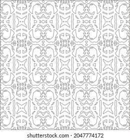 floral pattern background.Repeating geometric pattern from striped elements.  Black pattern. 
